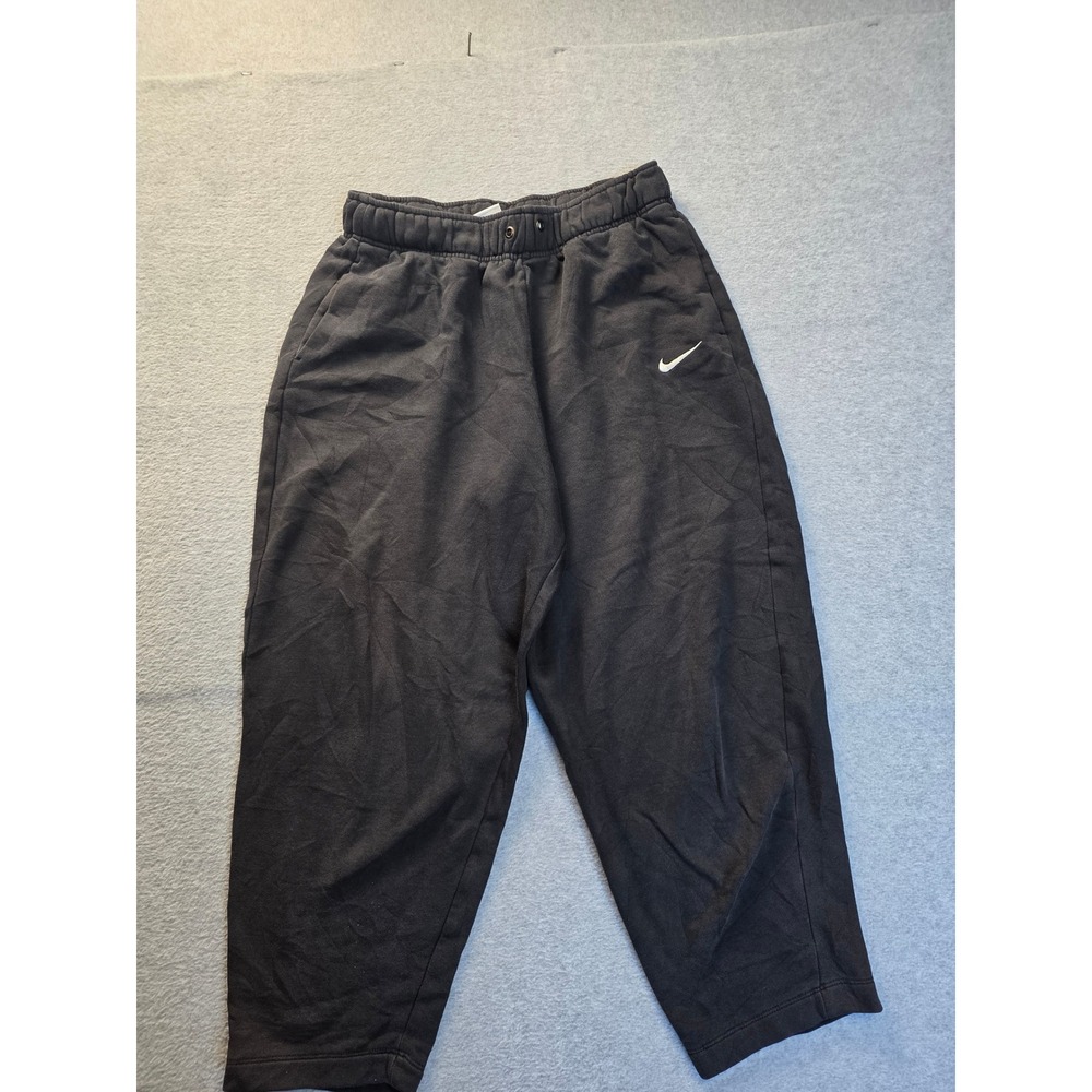 Nike Mens Fleece Sweatpants Black Joggers Elastic Waist Size M Medium